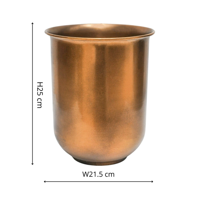 Outdoor Hampton Copper Metal Planter Pot