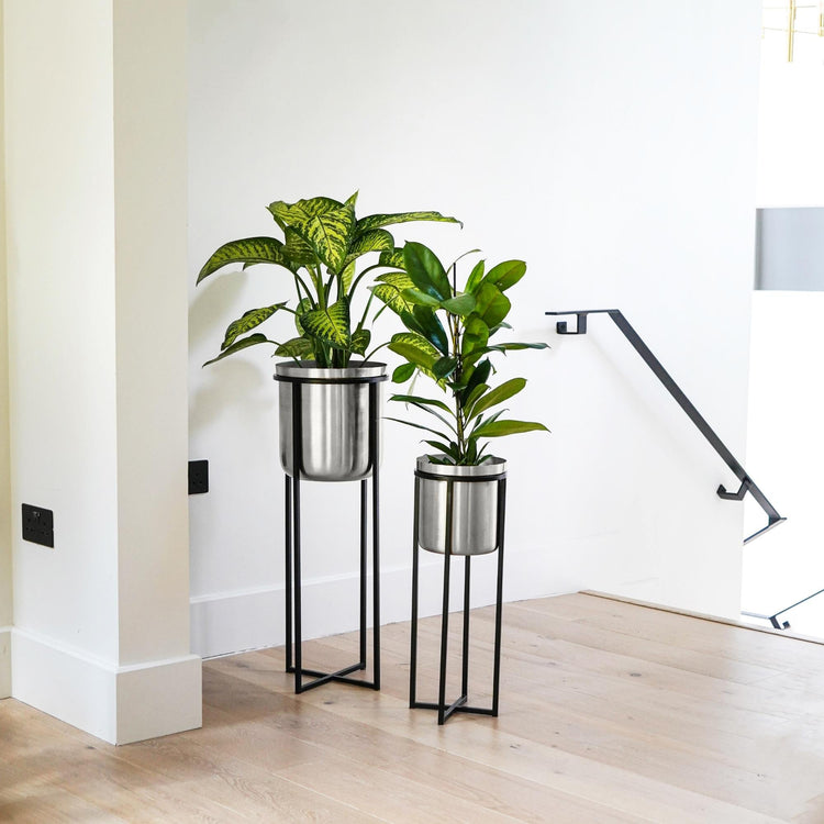 Calla Metal Indoor Planter with Stand