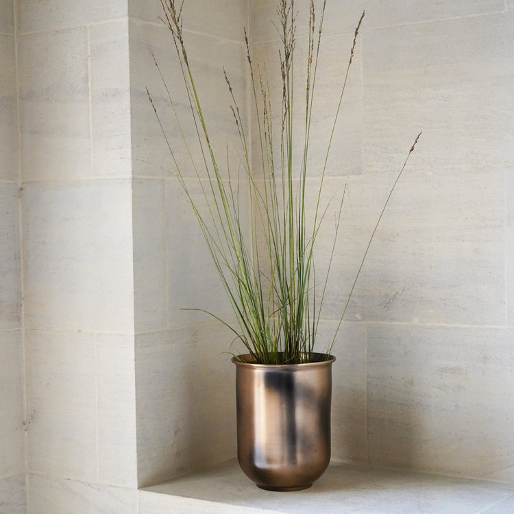 Outdoor Hampton Copper Metal Planter Pot